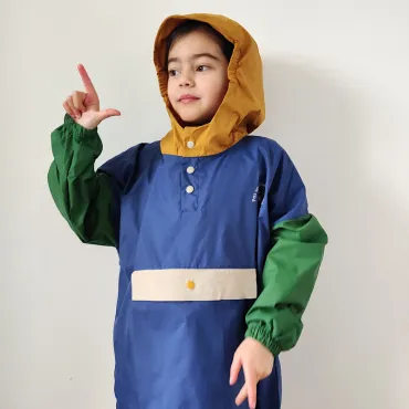 Poncho Bleu cendré - 1-3 ans