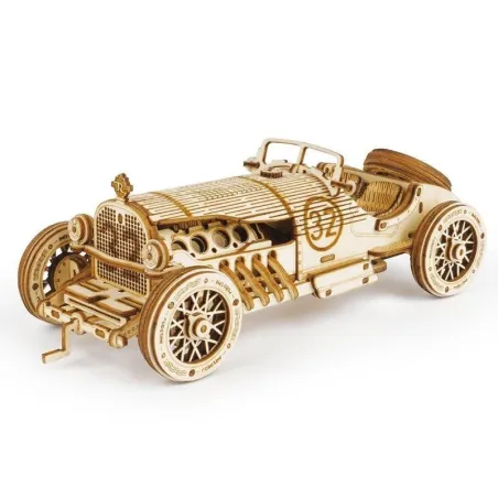 Puzzle 3D En Bois ROKR Voiture De Course LK505 - Modèle Mécanique à Engrenages Pour Adultes Et Enfants