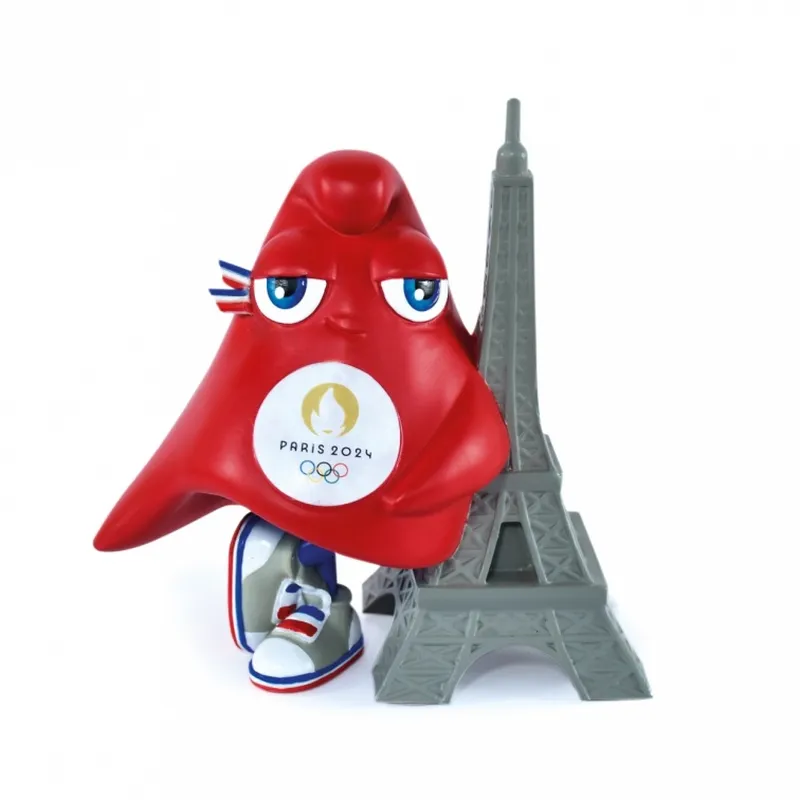 Figurine Mascotte Olympique Tour Eiffel - 12 cm