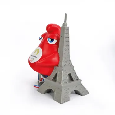 Figurine Mascotte Olympique Tour Eiffel - 12 cm