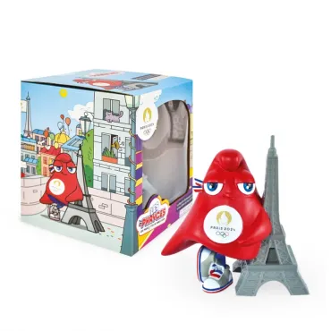 Figurine Mascotte Olympique Tour Eiffel - 12 cm
