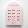 Boucle d'oreille - Un an de Poésie - rose