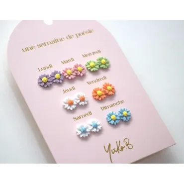 Boucle d'oreille - Une semaine de Poésie - Fleurs