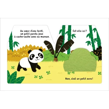 Cache-cache petit panda -  Livre matière