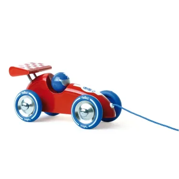 Voiture de course à trainer rouge-bleu
