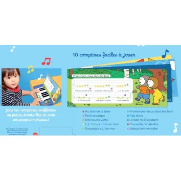 Mes comptines T'choupi au piano - Livre-piano