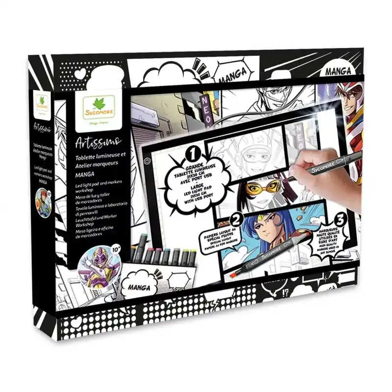 Manga -  XXL Tablette lumineuse et atelier marqueurs