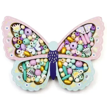 Les Perles - Coffret perles bois papillon