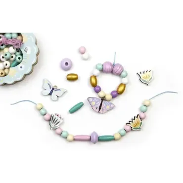Les Perles - Coffret perles bois papillon