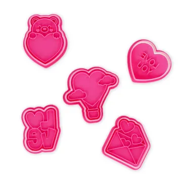 Set de 5 Emporte-pièces pour Biscuits - Love