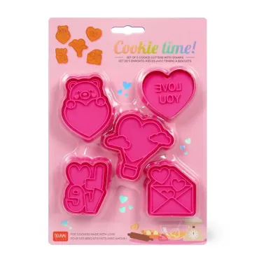 Set de 5 Emporte-pièces pour Biscuits - Love