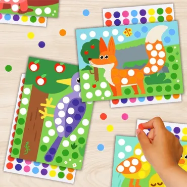 4 Ateliers gommettes - Animaux Prairie - 288 gommettes