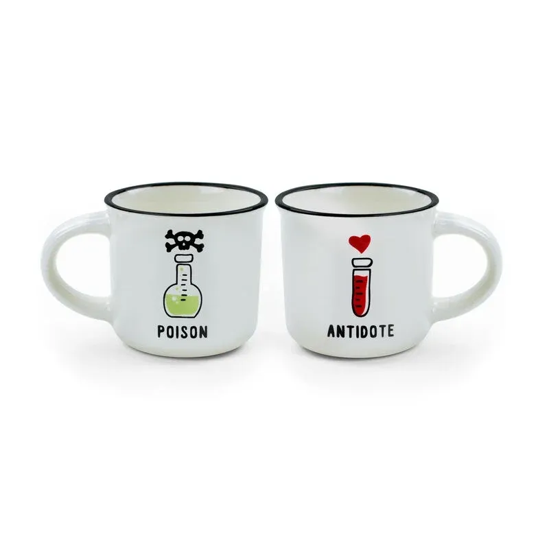 2 Tasses à Café - Espresso - Poison et Antidote