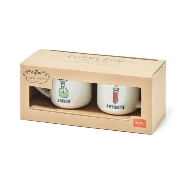 2 Tasses à Café - Espresso - Poison et Antidote