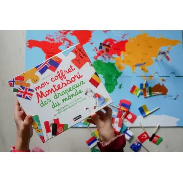 Mon coffret Montessori des drapeaux du monde