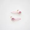 Barrettes à cheveux - Cygnes roses - Swans