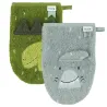 Gant de toilette 2-pack  - Mr. Shark - Mr. Dino 