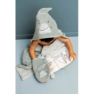Gant de toilette 2-pack  - Mr. Shark - Mr. Dino 