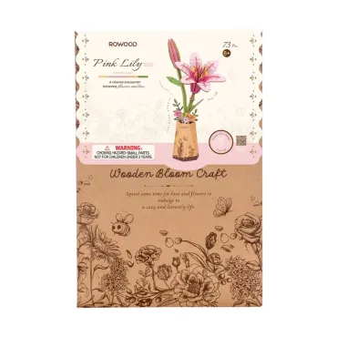 Puzzle 3D en bois - Pink Lily
