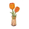 Puzzle 3D en bois - Tulipe orange