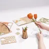 Puzzle 3D en bois - Tulipe orange