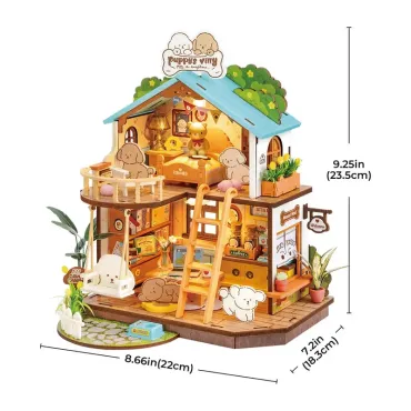 Puppy's Cozy Villa - Maison miniature DIY