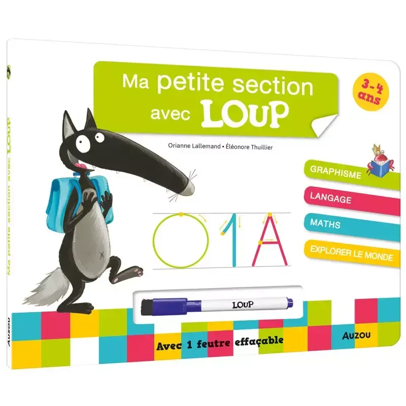 Livre ardoise - Ma petite section avec loup