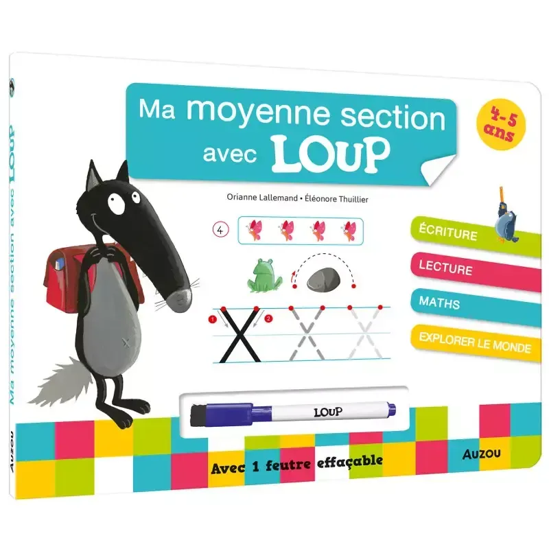 Livre ardoise - Ma moyenne section avec Loup