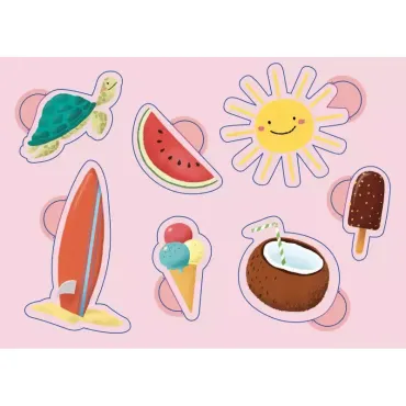 Ma pochette de 100 gommettes - En vacances