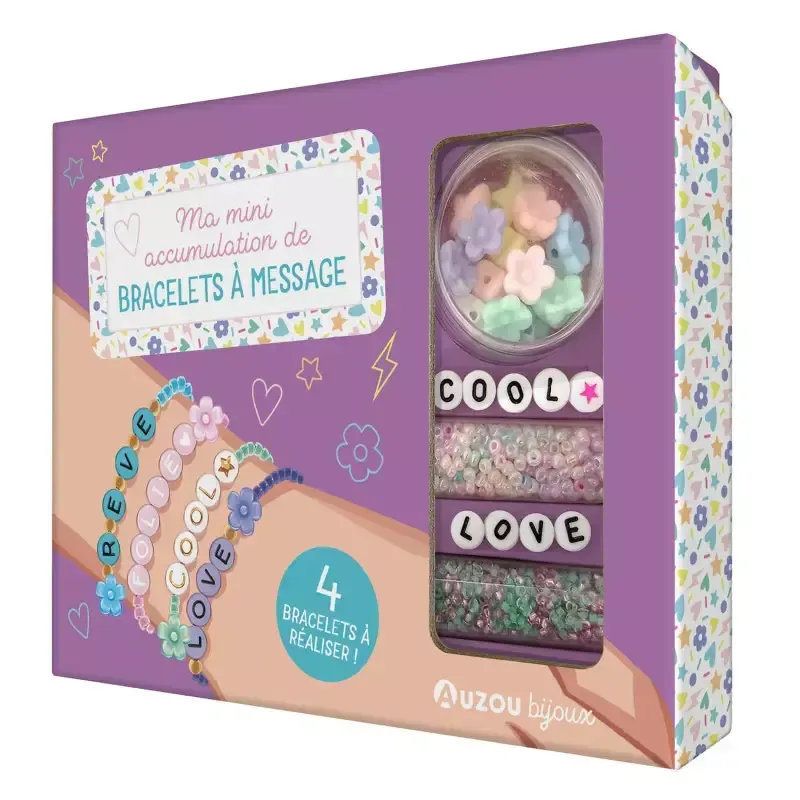 Ma mini-accumulation de bracelets à message