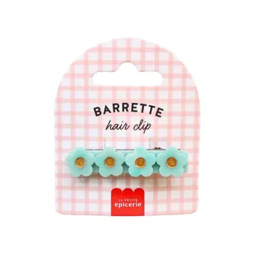 Barrette cheveux - Fleur Mint