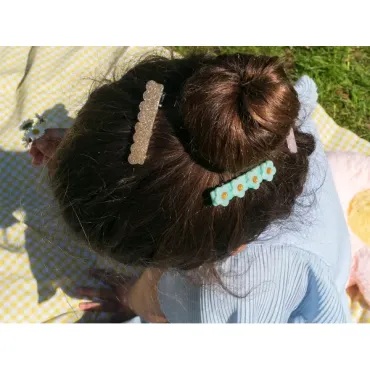 Barrette cheveux - Fleur Mint
