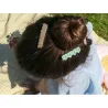 Barrette cheveux - Fleur Mint