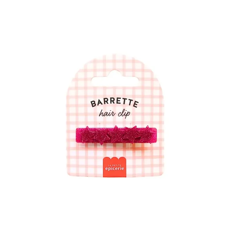 Barrette cheveux - Etoile Fuchsia