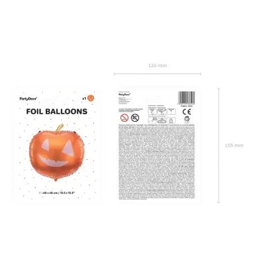 Ballon en Mylar Citrouille - 40x40cm