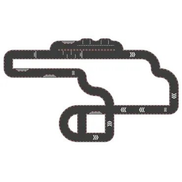Circuit réversible en carton, Vilacity