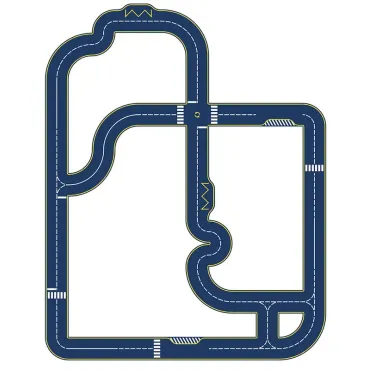 Circuit réversible en carton, Vilacity