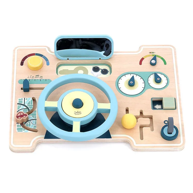 Jeu d’éveil en bois, Tableau de bord multi-activités