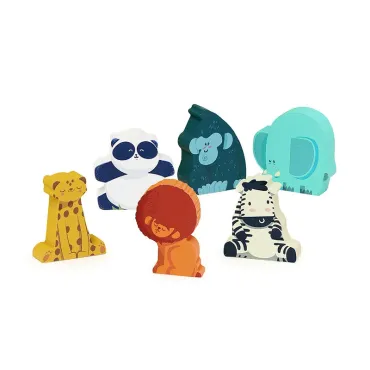 Figurines en bois, Mes histoires de jungle