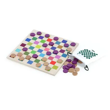 Jeu de dames multicolore en...