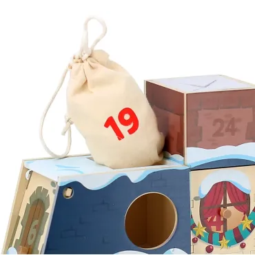 Calendrier de l’avent en bois à remplir