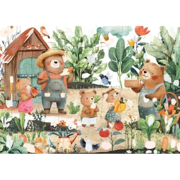 Puzzle magique à l'eau - Le potager
