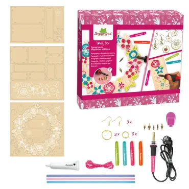 Lovely Box - Pyrogravure - Maquette et bijoux