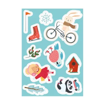 L'hiver - Stickers et activités