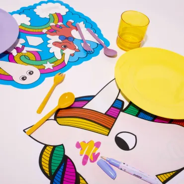 Set de table à colorier à l'eau - Lily