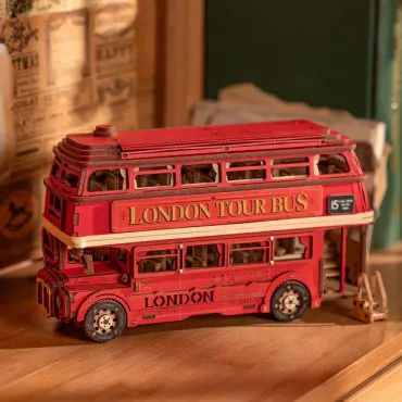 Puzzle 3D en bois - London Tour Bus