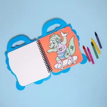 Super coloring book + stickers - Dino