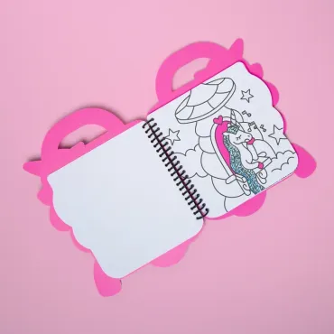 Super coloring book + stickers - Licorne