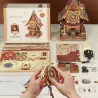 Horloge à coucou mécanique 3D en bois