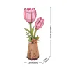 Puzzle 3D en bois - Tulipe rose